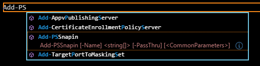 VS Code - complétion powershell