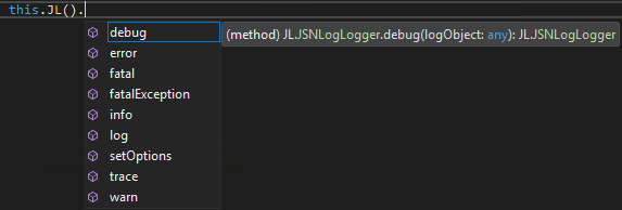 JSNLog - Intellisense